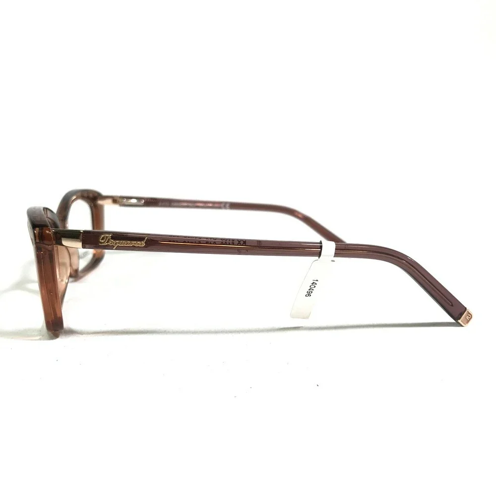 Dsquared2 Eyeglasses Frames DQ5109 047 Clear Brown Gold Cat Eye 54-16-135
